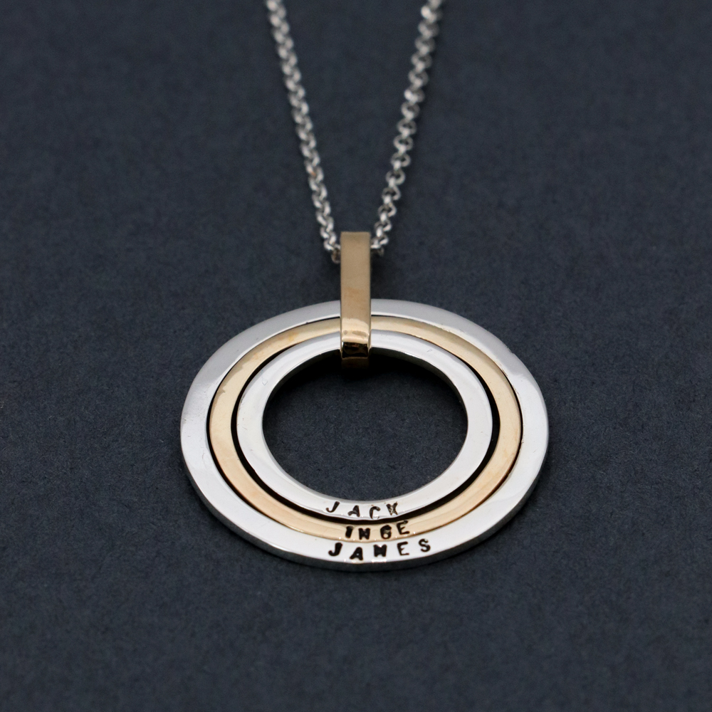 Generations - Silver and 9ct Gold Pendant - Image 3