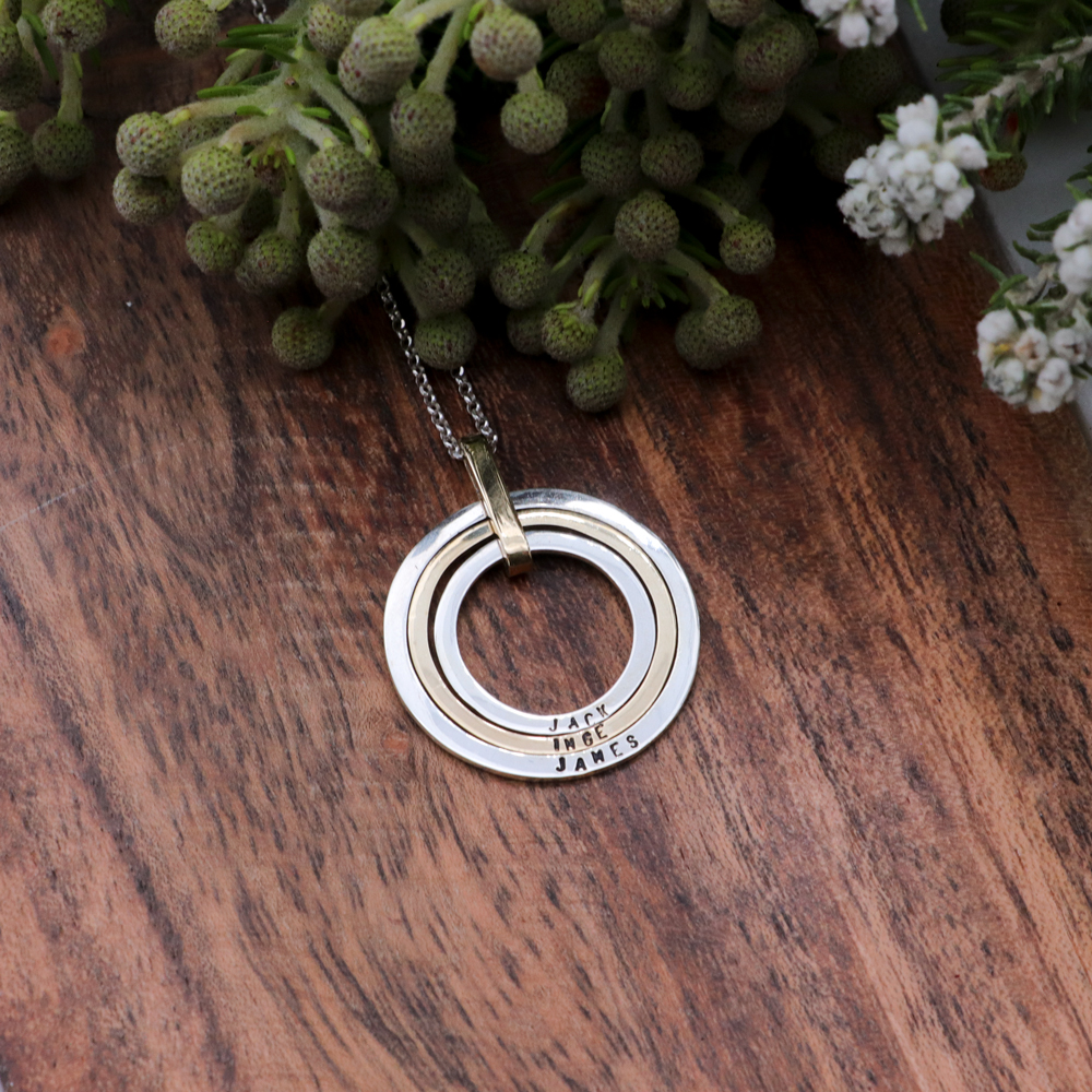 Generations - Silver and 9ct Gold Pendant - Image 2